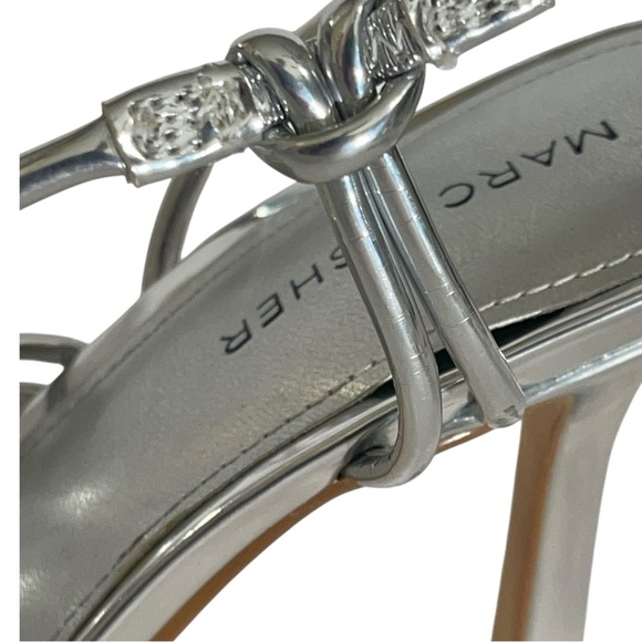 MARC FISHER LTD DAVIA SILVER SANDAL SZ 7.5 - Picture 6 of 16